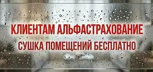 Клиентам АльфаСтрахования сушка помещений бесплатно Клиентам АльфаСтрахования сушка помещений бесплатно
